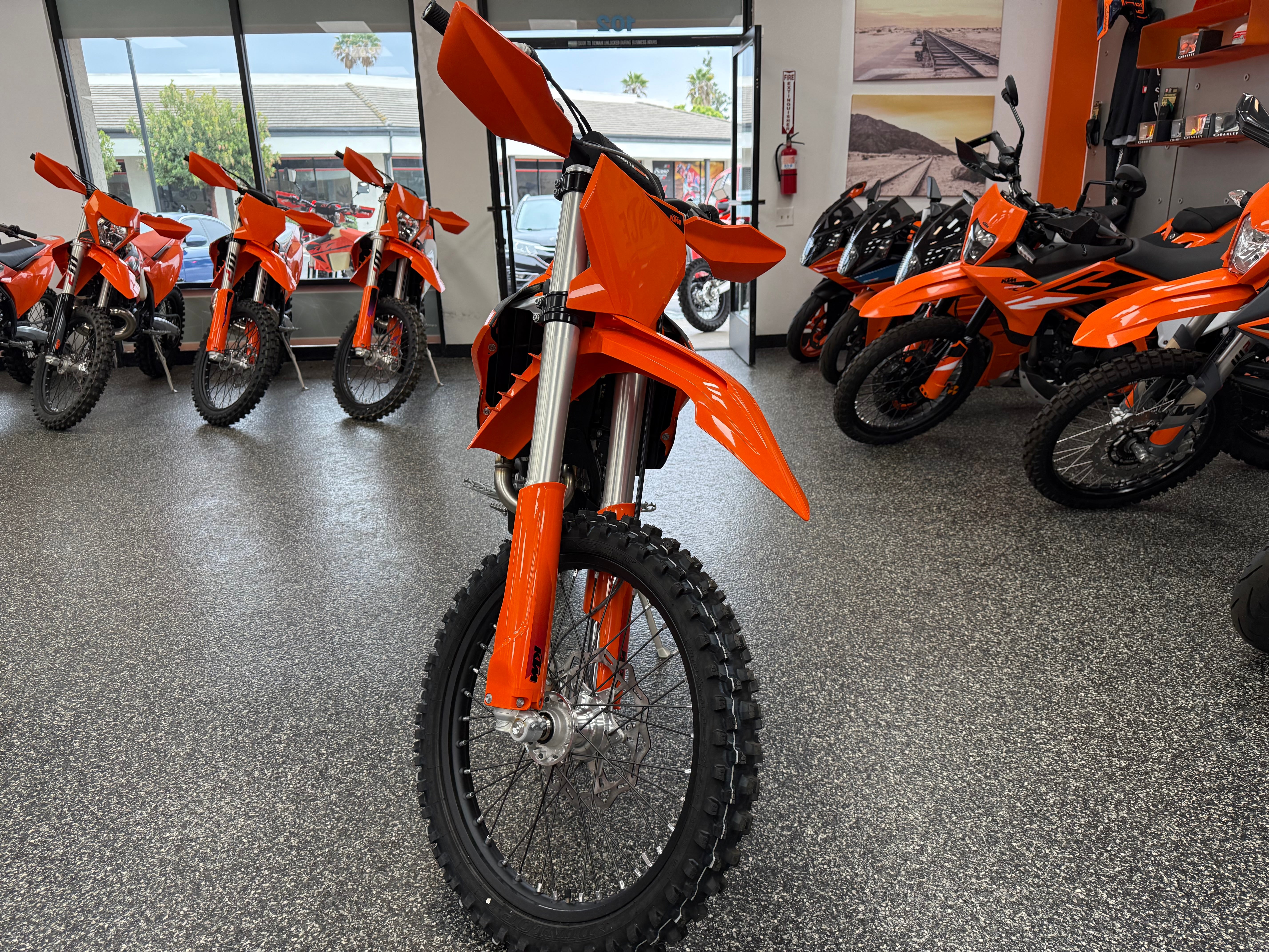 2025 KTM 250 XC-F on stand